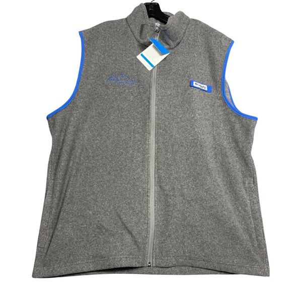 NEW- NWT Columbia PFG Men’s Harborside Fleece Vest Gray XXL - Picture 1 of 8